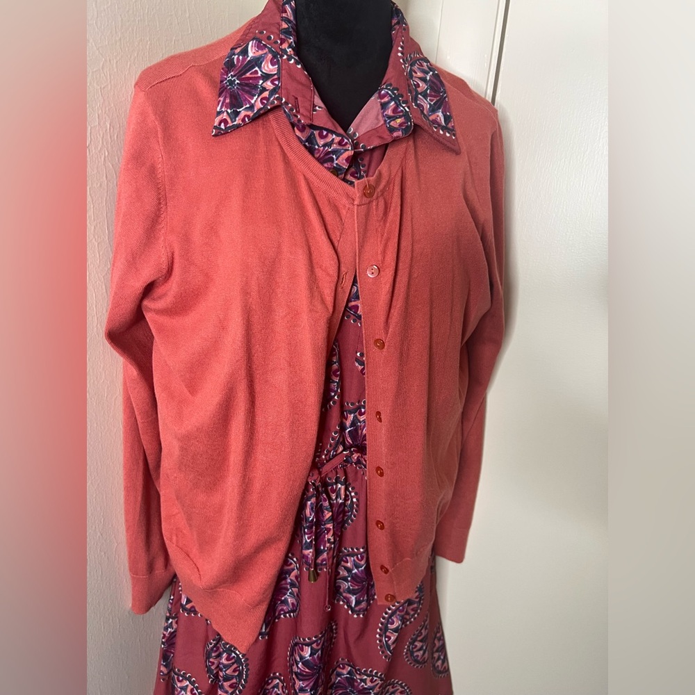 BUNDLE MPH Collection Shirt Dress (2X) Bundled w/ Free Time and Tru cardigan XXL - Picture 7 of 9